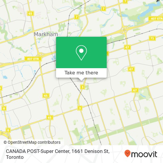 CANADA POST-Super Center, 1661 Denison St map