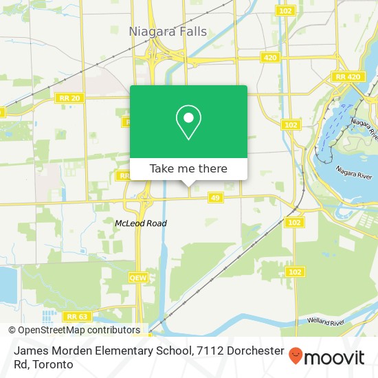 James Morden Elementary School, 7112 Dorchester Rd map