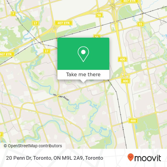 20 Penn Dr, Toronto, ON M9L 2A9 map