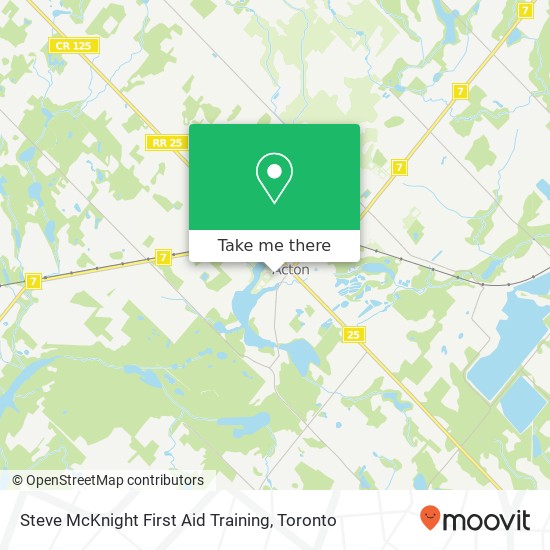 Steve McKnight First Aid Training map