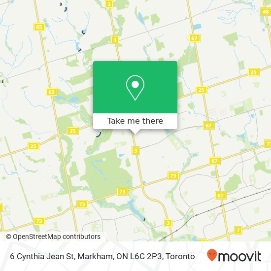 6 Cynthia Jean St, Markham, ON L6C 2P3 map