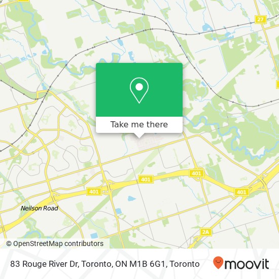 83 Rouge River Dr, Toronto, ON M1B 6G1 map