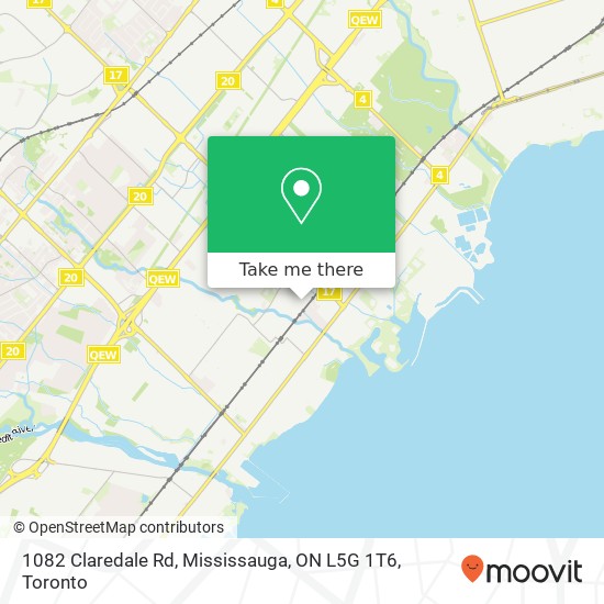 1082 Claredale Rd, Mississauga, ON L5G 1T6 map