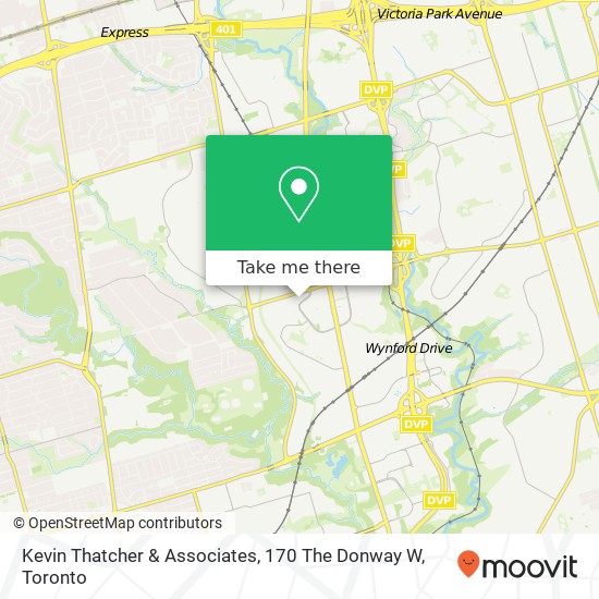 Kevin Thatcher & Associates, 170 The Donway W map