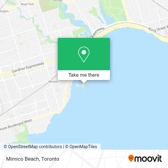 Mimico Beach map