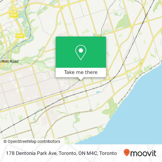 178 Dentonia Park Ave, Toronto, ON M4C map