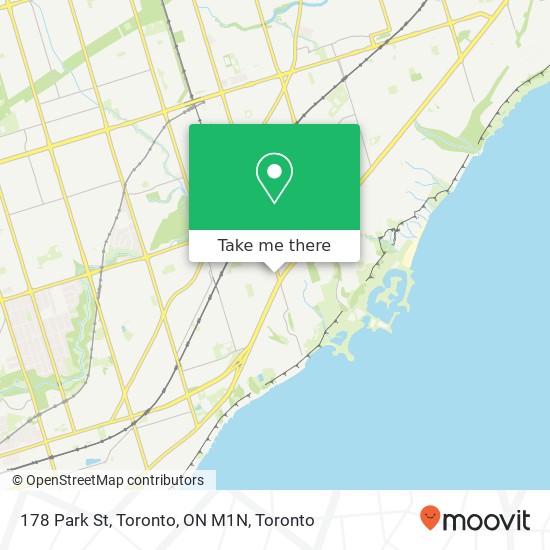 178 Park St, Toronto, ON M1N map