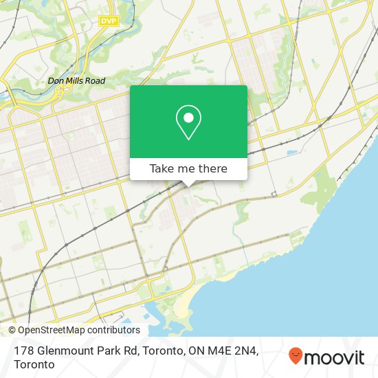 178 Glenmount Park Rd, Toronto, ON M4E 2N4 map