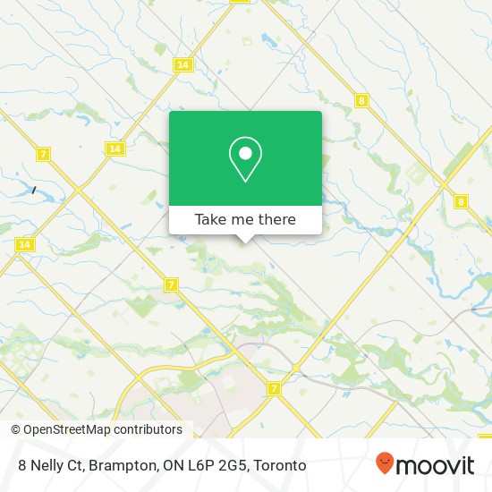 8 Nelly Ct, Brampton, ON L6P 2G5 map