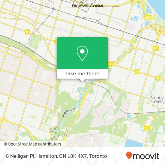 8 Nelligan Pl, Hamilton, ON L8K 4X7 map