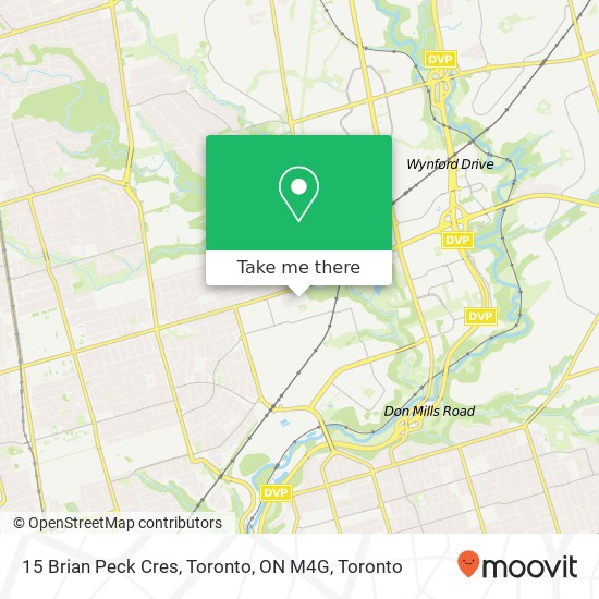15 Brian Peck Cres, Toronto, ON M4G map