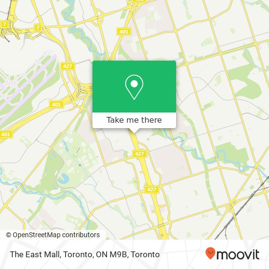 The East Mall, Toronto, ON M9B map