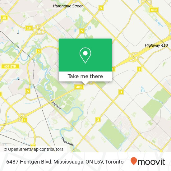 6487 Hentgen Blvd, Mississauga, ON L5V map