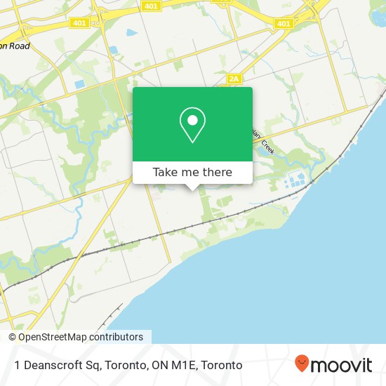 1 Deanscroft Sq, Toronto, ON M1E map