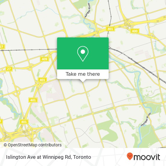 Islington Ave at Winnipeg Rd map