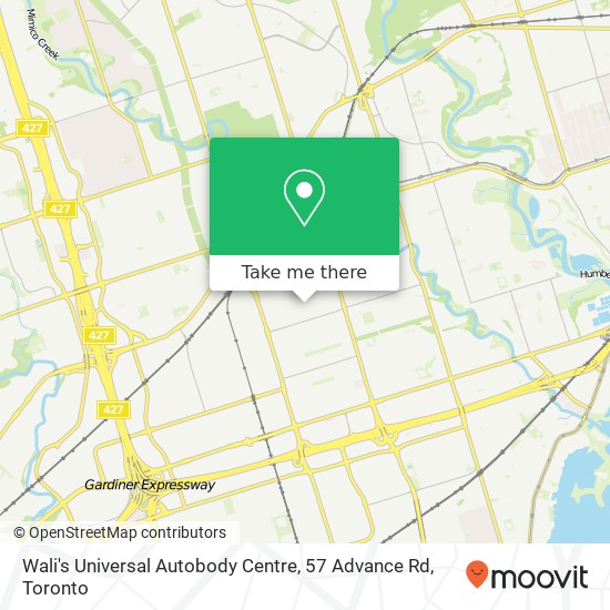 Wali's Universal Autobody Centre, 57 Advance Rd map