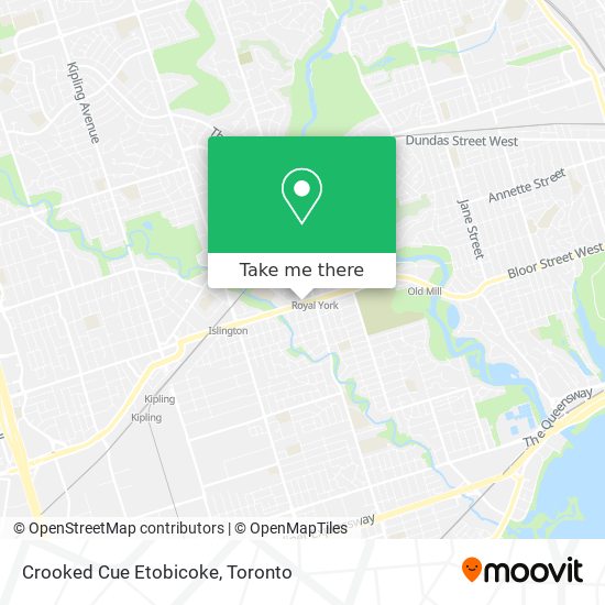 Crooked Cue Etobicoke map