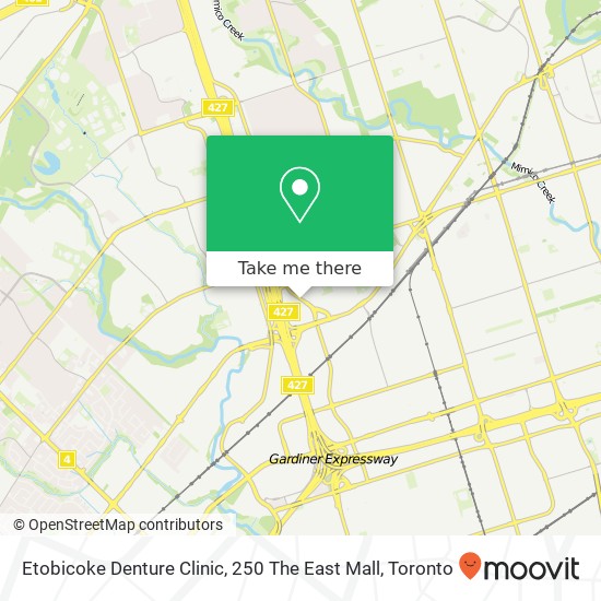 Etobicoke Denture Clinic, 250 The East Mall plan