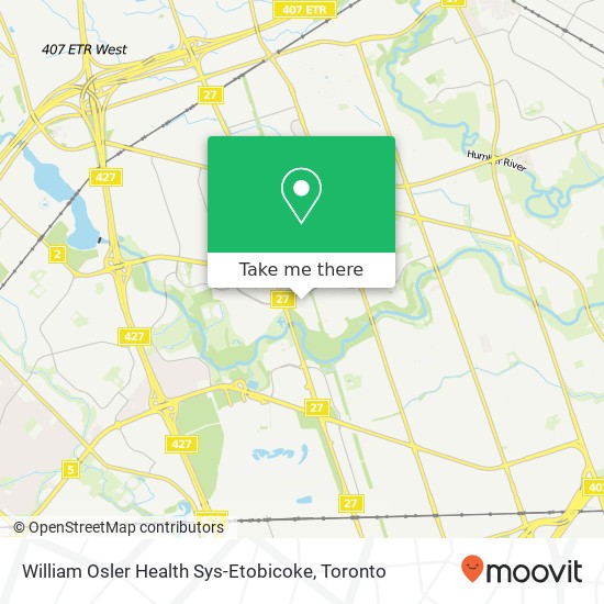 William Osler Health Sys-Etobicoke map