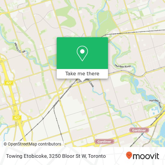 Towing Etobicoke, 3250 Bloor St W plan