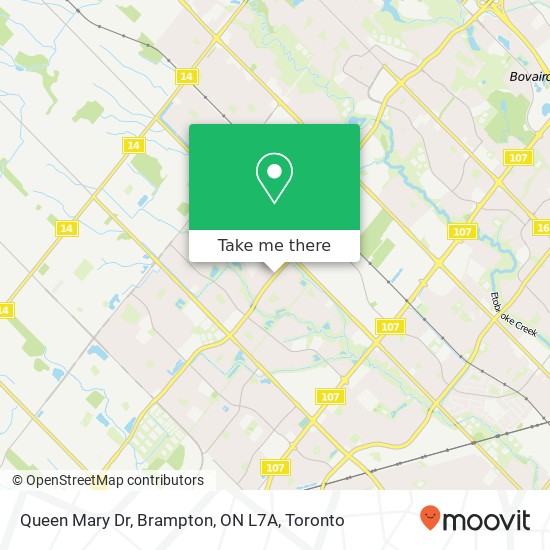 Queen Mary Dr, Brampton, ON L7A map