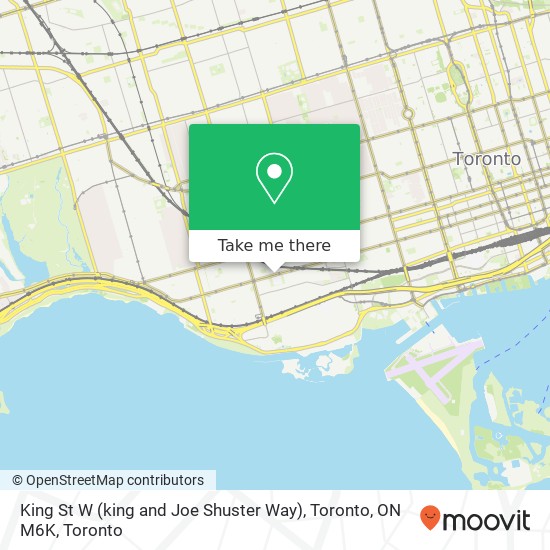 King St W (king and Joe Shuster Way), Toronto, ON M6K map