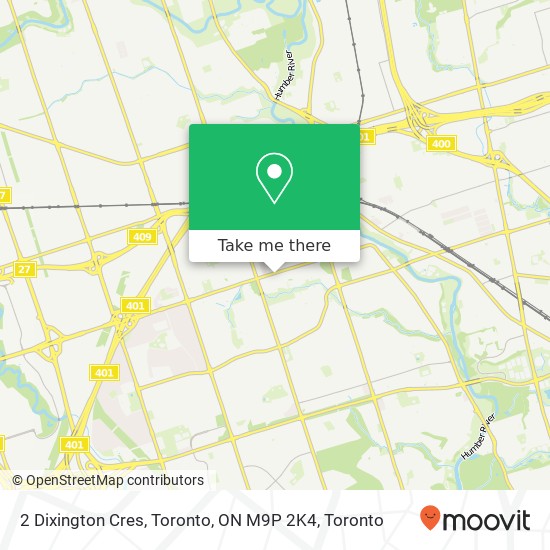 2 Dixington Cres, Toronto, ON M9P 2K4 map