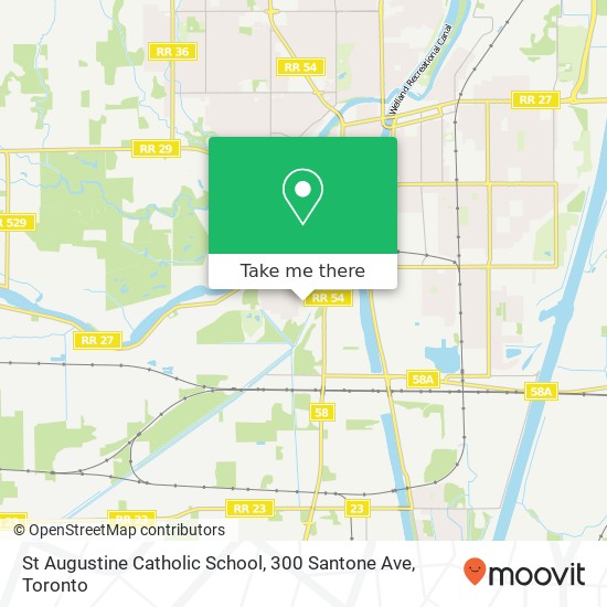 St Augustine Catholic School, 300 Santone Ave map