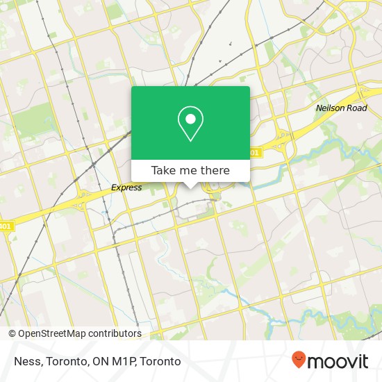 Ness, Toronto, ON M1P map