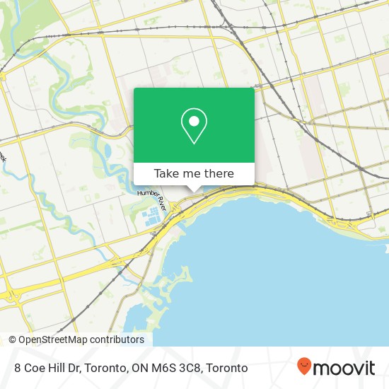 8 Coe Hill Dr, Toronto, ON M6S 3C8 map