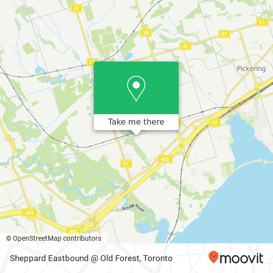 Sheppard Eastbound @ Old Forest map