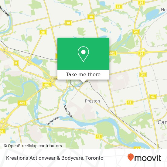 Kreations Actionwear & Bodycare map