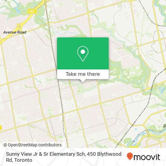 Sunny View Jr & Sr Elementary Sch, 450 Blythwood Rd map