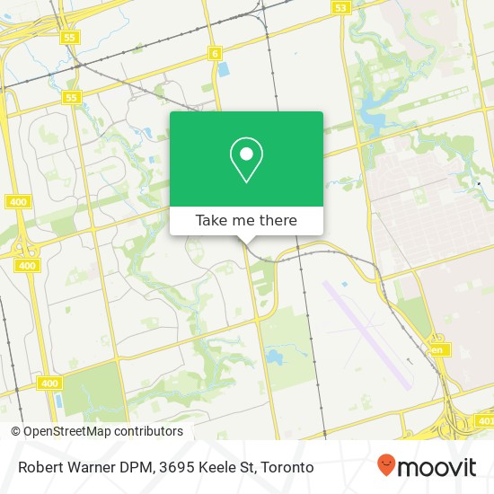 Robert Warner DPM, 3695 Keele St map