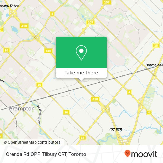 Orenda Rd OPP Tilbury CRT map