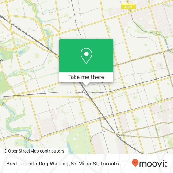 Best Toronto Dog Walking, 87 Miller St map