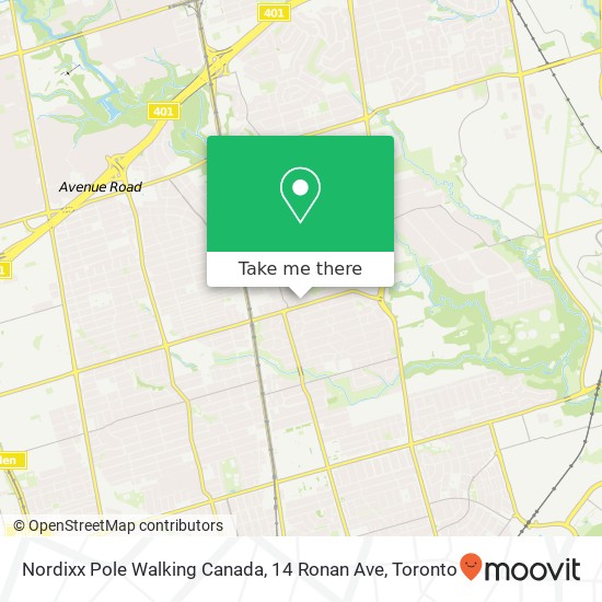Nordixx Pole Walking Canada, 14 Ronan Ave map