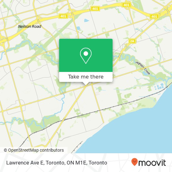 Lawrence Ave E, Toronto, ON M1E map