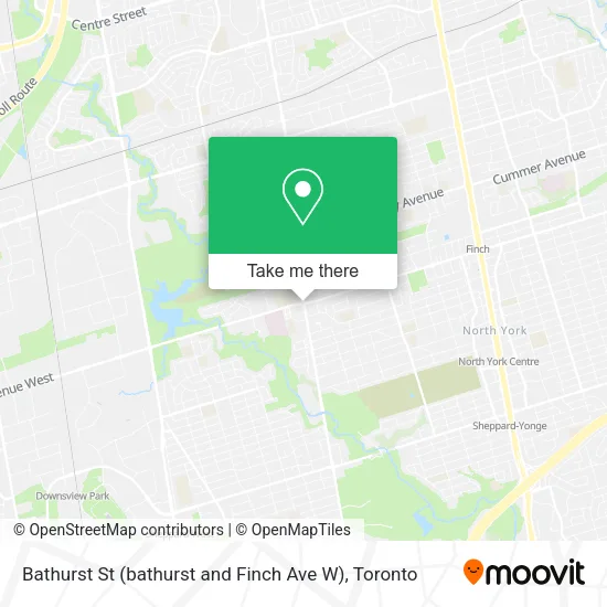 Bathurst St (bathurst and Finch Ave W) map
