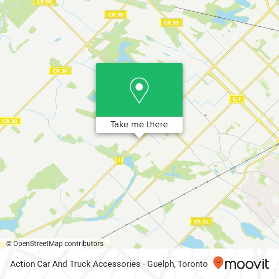 Action Car And Truck Accessories - Guelph map