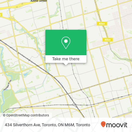 434 Silverthorn Ave, Toronto, ON M6M map