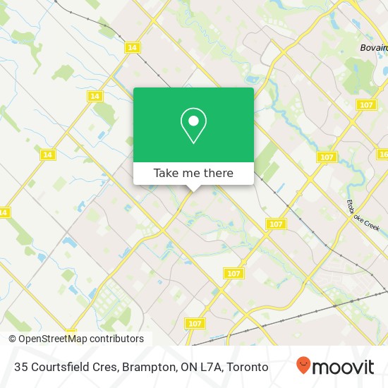 35 Courtsfield Cres, Brampton, ON L7A map