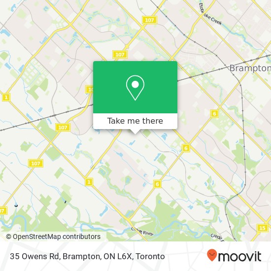 35 Owens Rd, Brampton, ON L6X map