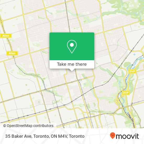 35 Baker Ave, Toronto, ON M4V map