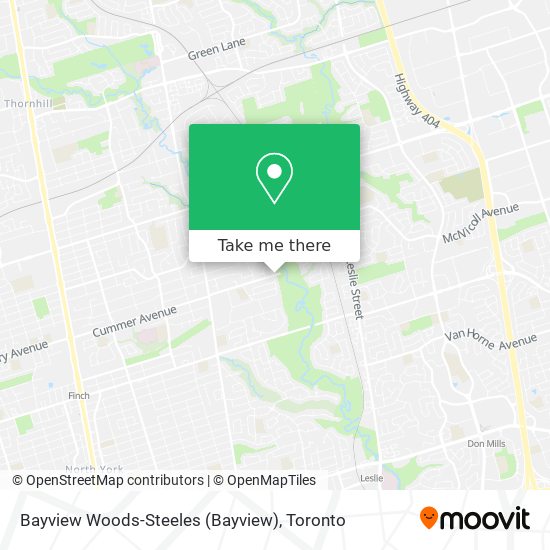 Bayview Woods-Steeles map