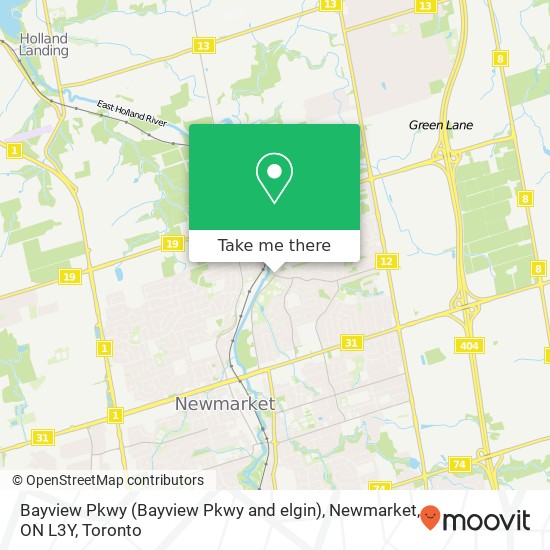 Bayview Pkwy (Bayview Pkwy and elgin), Newmarket, ON L3Y map