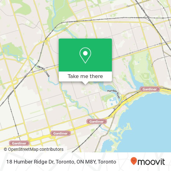 18 Humber Ridge Dr, Toronto, ON M8Y map