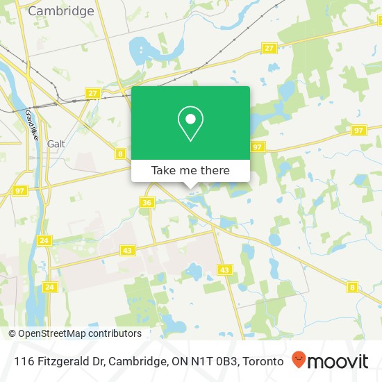 116 Fitzgerald Dr, Cambridge, ON N1T 0B3 map