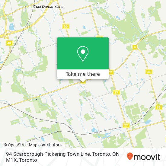 94 Scarborough-Pickering Town Line, Toronto, ON M1X map