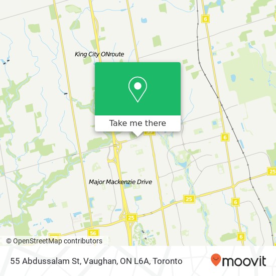 55 Abdussalam St, Vaughan, ON L6A map